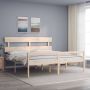 The Living Store Bed Massief Grenenhout Bedframe Afmetingen- 205.5 x 205.5 x 81 cm Materiaal- Massief grenenhout Eigenschappen- Multiplex lattenbodem functioneel hoofd- en voeteneinde Matras niet inbegrepen Montage vereist - Thumbnail 2