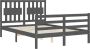 The Living Store Bedframe met hoofdbord massief hout grijs 140x190 cm Bedframe Bedframes Bed Tweepersoonsbed Slaapkamermeubel Houten Bedframe Houten Bed Bedbodem Massief Houten Bedframe Ledikant Bedframe Met Hoofdeinde - Thumbnail 8