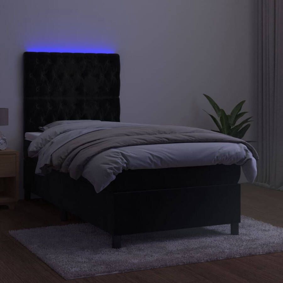 The Living Store Bed naam Boxspring 90x190 cm LED