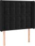 The Living Store Boxspring met matras en LED fluweel zwart 100x200 cm Bed - Thumbnail 2