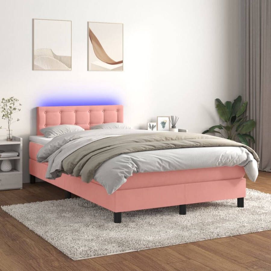 The Living Store Bed Serene Roze Boxspring 120x200 LED