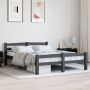The Living Store Bedframe massief grenenhout donkergrijs 120x200 cm Bedframe Bed Frame Bed Frames Bed Bedden 2-persoonsbed 2-persoonsbedden Tweepersoons Bed - Thumbnail 2