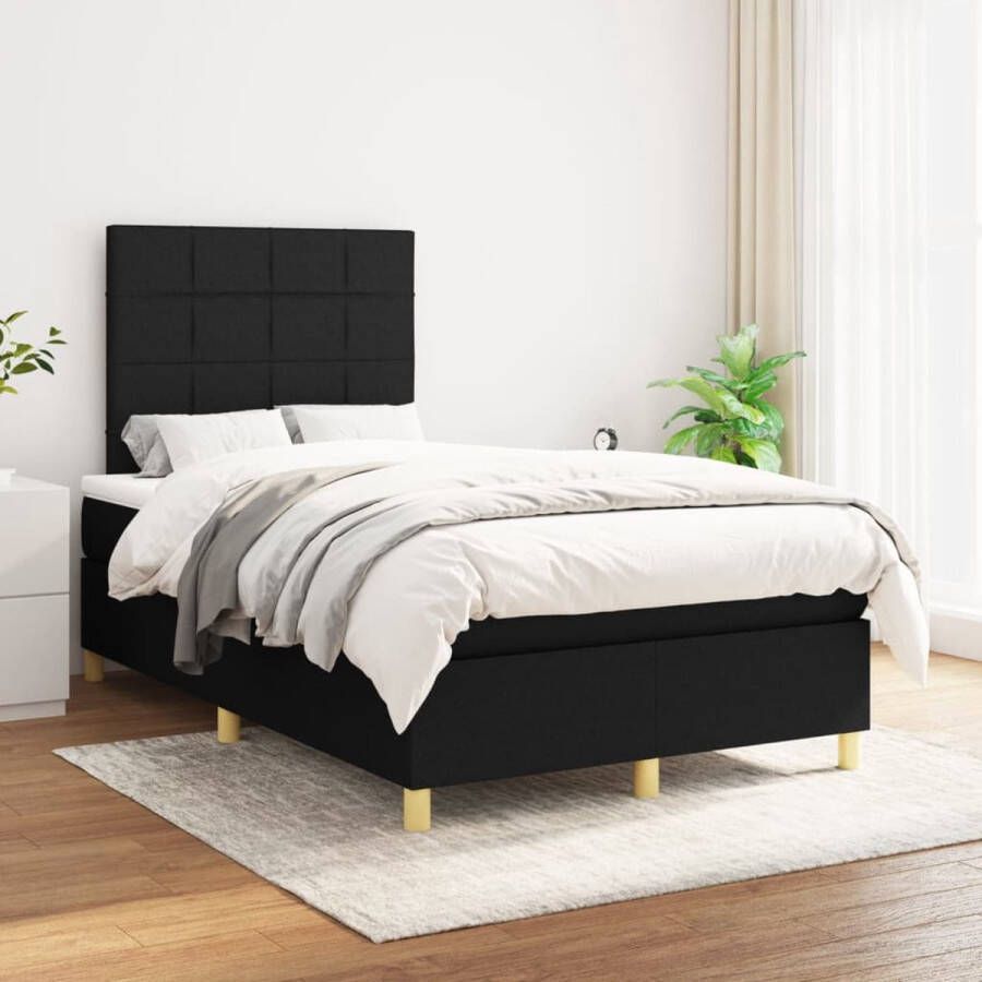 The Living Store Bedframe 203x120x118 128 cm Zwart