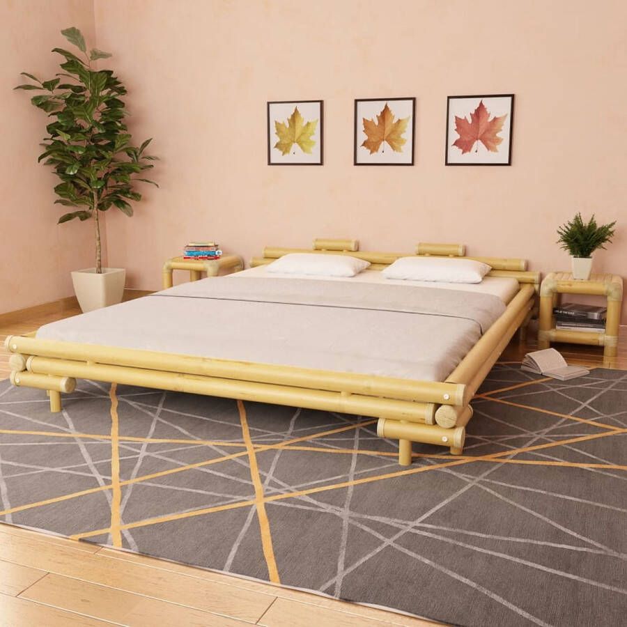 The Living Store Bedframe bamboe 180x200 cm Bed