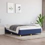 The Living Store Bedframe stof blauw 140x200 cm Bedframe Bed Slaapmeubel Ledikant Bedbodem Tweepersoonsbed Bedden Slaapmeubels Slaapmeubelen Ledikanten - Thumbnail 2