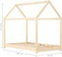 The Living Store Bedframe Boomhut Massief grenenhout 70 x 140 cm Stevig en duurzaam - Thumbnail 1