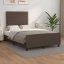 The Living Store Bedframe met hoofdbord kunstleer bruin 120x200 cm Bedframe Met Hoofdbord Bedframes Met Hoofdborden Bedframe Bed Slaapmeubel Bedbodem Ledikant Eenpersoonsbed Slaapbed Bedframes Bedden - Thumbnail 2