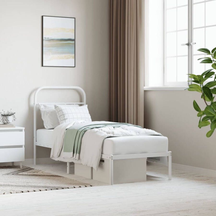 The Living Store Bedframe Classic Metalen constructie Inclusief opbergruimte Comfortabele ondersteuning