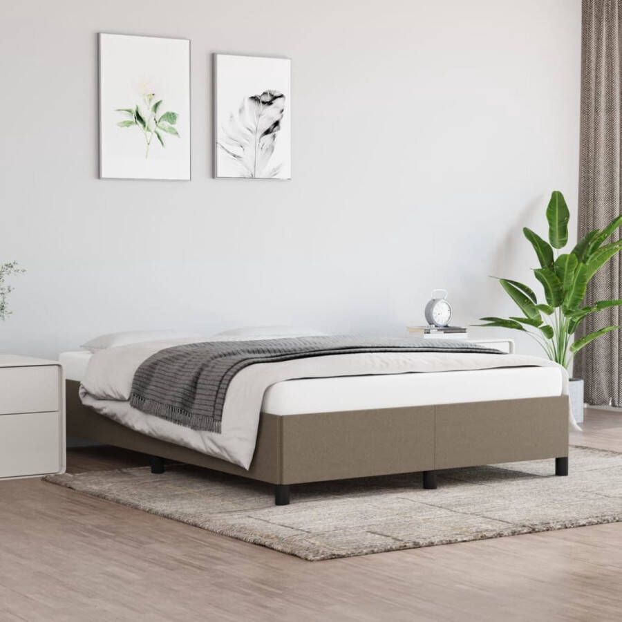 The Living Store Bedframe Comfort Bedframes 193x143x35 cm Taupe