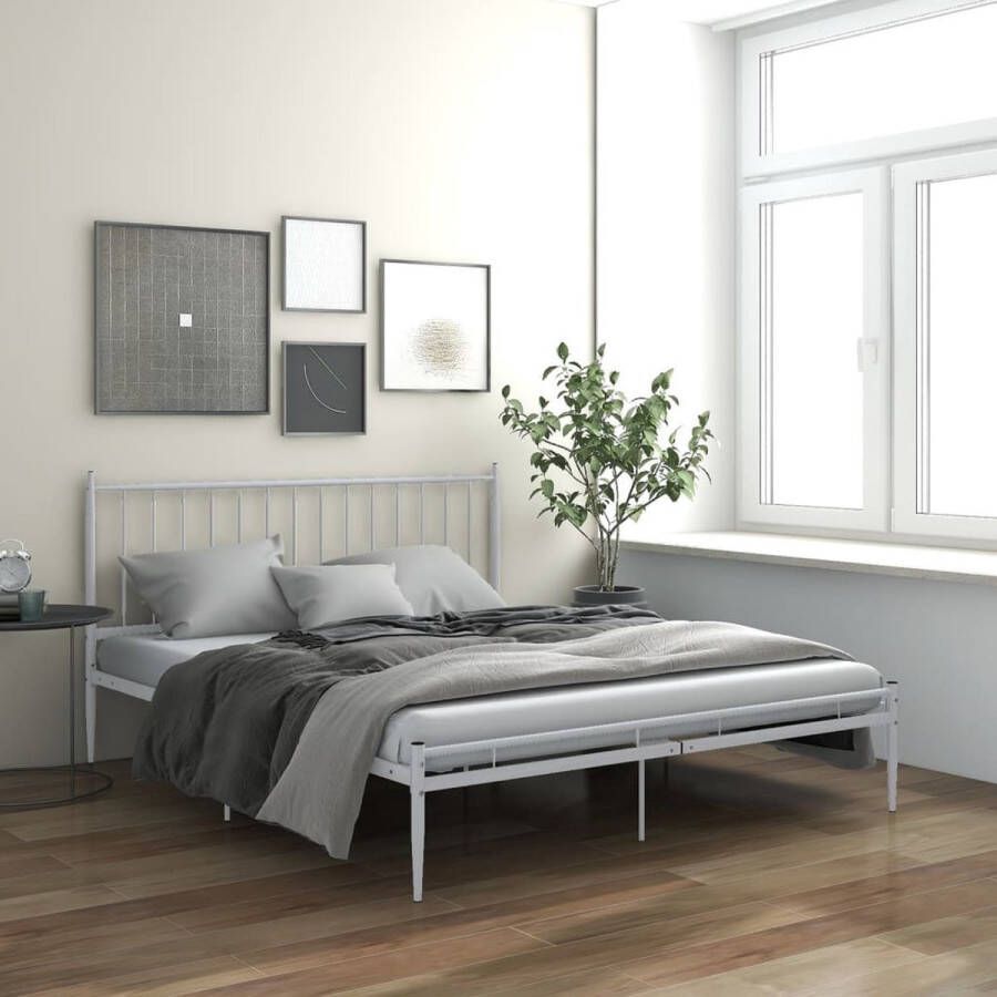 The Living Store Bedframe Comfortabel Tweepersoonsbed Afmeting- 208x186x97.5 cm Ken- Stevig duurzaam Geschikt voor matras 180x200 cm Montage vereist