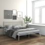 The Living Store Bedframe metaal wit 180x200 cm Bedframe Bedframes Tweepersoonsbed Tweepersoonsbedden Bed Bedden Bedombouw Bedombouwen Frame Frames Slaapmeubel - Thumbnail 2