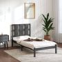 The Living Store Bedframe massief grenenhout grijs 90x200 cm Bedframe Bedframes Bed Bedbodem Ledikant Bed Frame Massief Houten Bedframe Slaapmeubel Eenpersoonsbed Bedden Bedbodems - Thumbnail 2