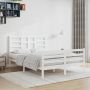 The Living Store Bedframe massief grenenhout wit 120x200 cm Bedframe Bedframes Tweepersoonsbed Bed Bedombouw Dubbel Bed Frame Bed Frame Ledikant Bedframe Met Hoofdeinde Tweepersoonsbedden - Thumbnail 1