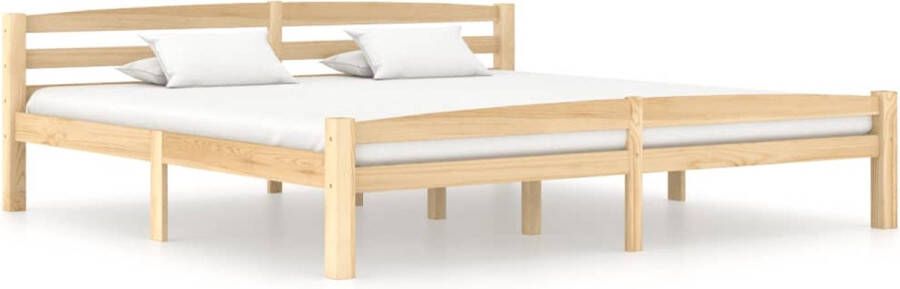 The Living Store Bedframe Grenenhout 206 x 186 x 66 cm Montage vereist