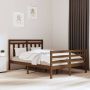 The Living Store Bedframe massief hout honingbruin 120x190 cm 4FT Small Double Bedframe Bedframes Tweepersoonsbed Bed Bedombouw Dubbel Bed Frame Bed Frame Ledikant Houten Bedframe Tweepersoonsbedden - Thumbnail 2