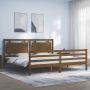 The Living Store Bedframe met hoofdbord massief hout honingbruin 6FT Super King Bedframe Bedframes Bed Tweepersoonsbed Slaapkamermeubel Houten Bedframe Houten Bed Bedbodem Massief Houten Bedframe Ledikant Bedframe Met Hoofdeinde - Thumbnail 4