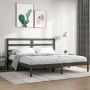 The Living Store Bedframe massief grenenhout grijs 200x200 cm Bedframe Bedframes Bed Bedbodem Ledikant Bed Frame Massief Houten Bedframe Slaapmeubel Tweepersoonsbed Bedden Bedbodems - Thumbnail 2