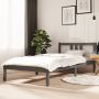 The Living Store Bedframe massief hout grijs 90x190 cm 3FT Single Bedframe Bedframes Bed Bedbodem Ledikant Bed Frame Massief Houten Bedframe Slaapmeubel Eenpersoonsbed Bedden Bedbodems - Thumbnail 2