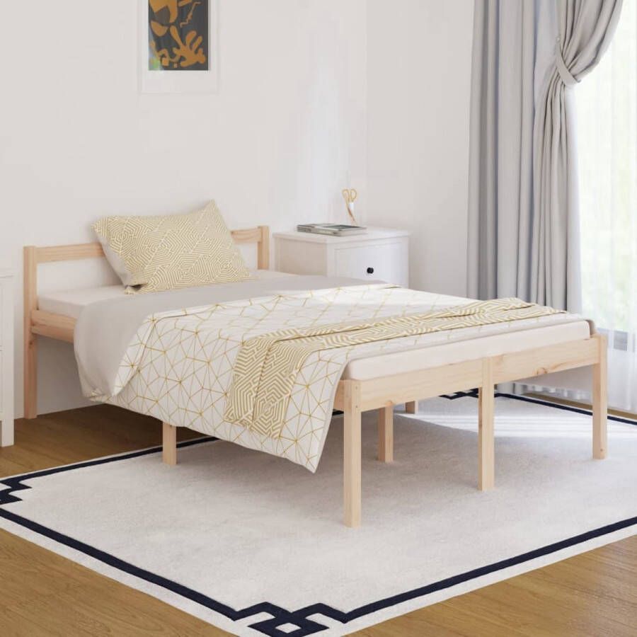 The Living Store Bedframe Houten 120 x 190 cm Massief grenenhout