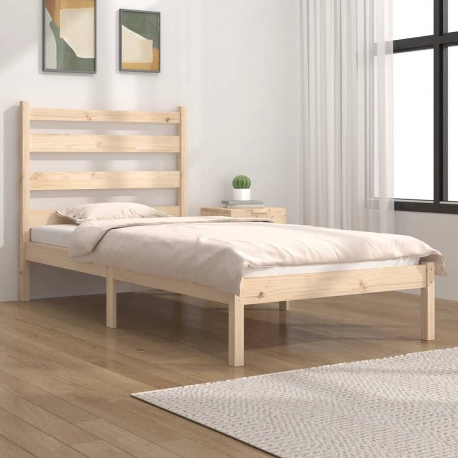 The Living Store Bedframe Houten 195.5x95.5x100cm Grenenhout 90x190cm Onbehandeld