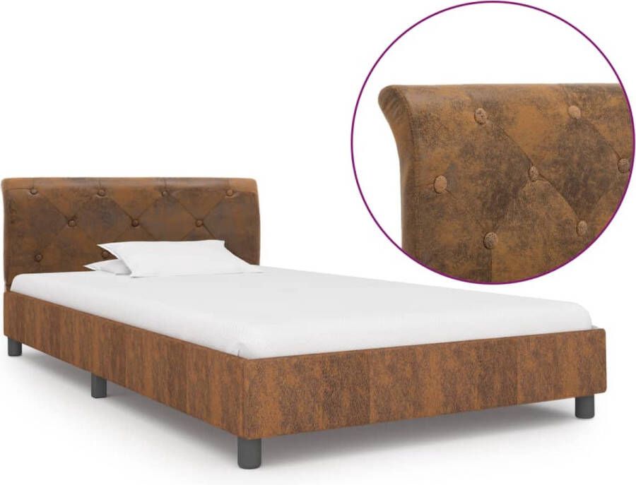 The Living Store Bedframe Klassiek Bruin 212x104x64 cm Geschikt voor 100x200 cm Matras Gemaakt van Hout en MDF