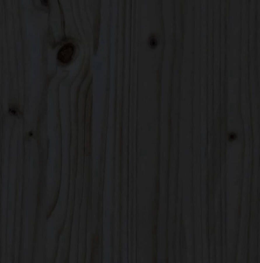 The Living Store Bedframe Solid Pine LED-verlichting 212 x 211.5 x 26 cm Zwart Houten Bedframe Led Verlichting Slaap Kamer Pine Wood Zwarte Kleur - Foto 2