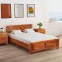 The Living Store Massief Acaciahouten Bed 120 x 200 cm Elegant design - Thumbnail 1