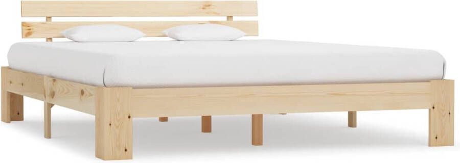 The Living Store Bedframe Massief Grenen 213x165x66 cm 160x200 cm Naturel