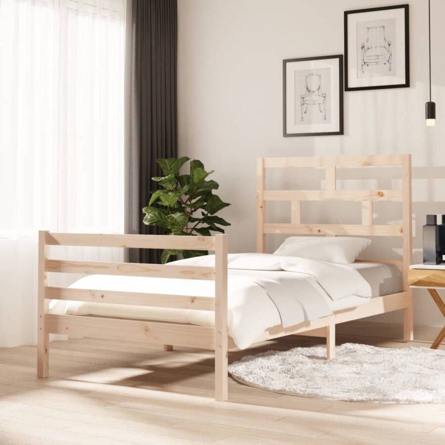 The Living Store Bedframe Grenenhout Moderne Slaapkamer 100x200 cm Hoogwaardig materiaal Modern Bed Frame Wooden Bed Frame Grenenhout Bed Frame Bed Frame 100x200 Bedroom Furniture