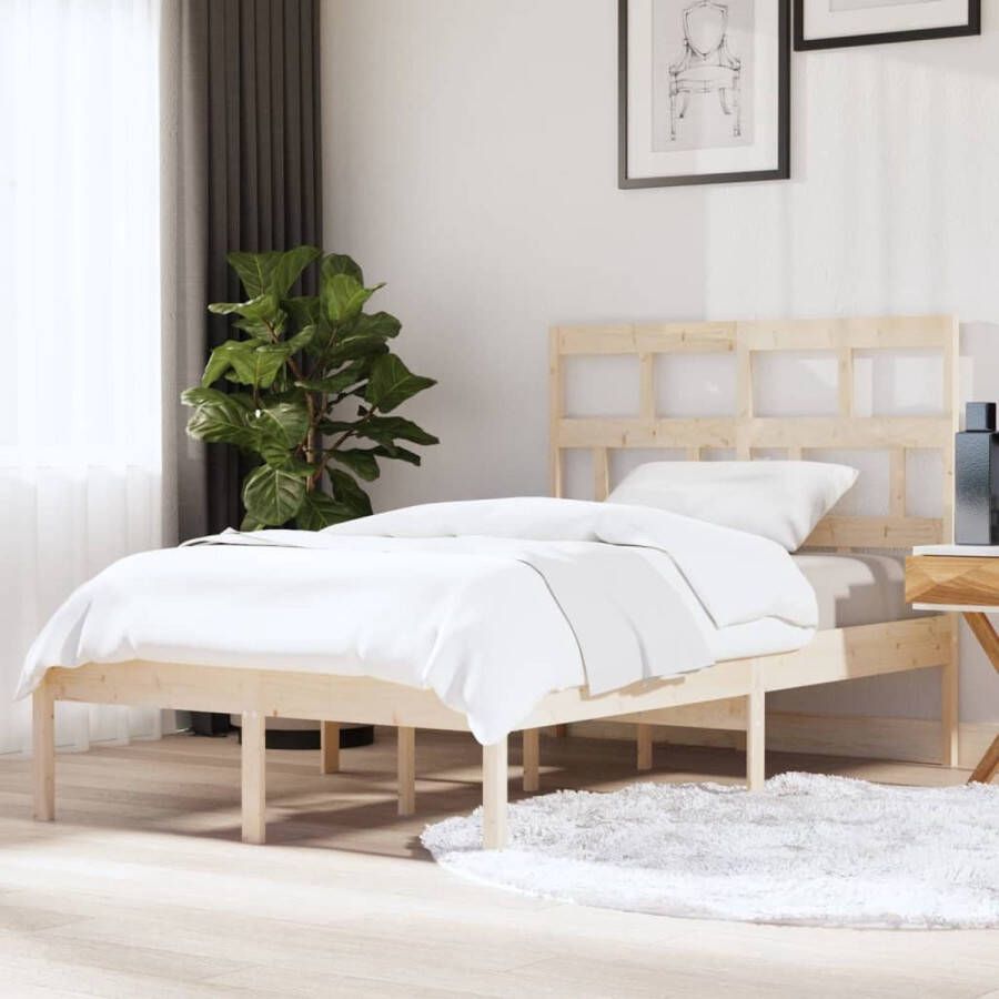 The Living Store Bedframe massief grenenhout 120x200 cm Bedframe Bedframes Bed Bedbodem Ledikant Bed Frame Massief Houten Bedframe Slaapmeubel Tweepersoonsbed Bedden Bedbodems