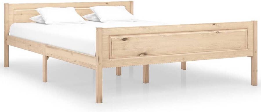 The Living Store Bedframe massief grenenhout 120x200 cm Bed