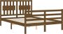 The Living Store Bedframe met hoofdbord massief hout honingbruin 140x200 cm Bedframe Bedframes Bed Tweepersoonsbed Slaapkamermeubel Houten Bedframe Houten Bed Bedbodem Massief Houten Bedframe Ledikant Bedframe Met Hoofdeinde - Thumbnail 6