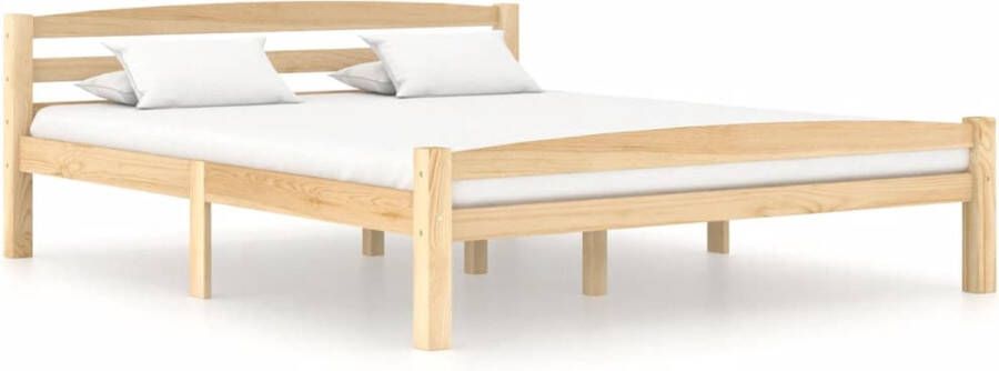 The Living Store Bedframe massief grenenhout 160x200 cm Bedframe Bed Frame Bed Frames Bed Bedden 2-persoonsbed 2-persoonsbedden Tweepersoons Bed - Foto 2