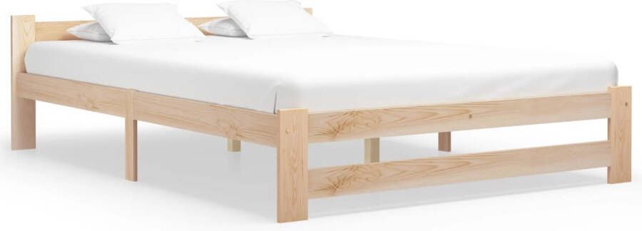 The Living Store Bedframe massief grenenhout 160x200 cm Bedframe Bedframes Bed Frame Bed Frames Bed Bedden Houten Bedframe Houten Bedframes 2-persoonsbed 2