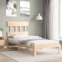 The Living Store Bedframe met hoofdbord massief hout 100x200 cm Bedframe Bedframes Bed Eenpersoonsbed Slaapkamermeubel Houten Bedframe Houten Bed Bedbodem Massief Houten Bedframe Ledikant Bedframe Met Hoofdeinde - Thumbnail 3