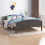 The Living Store Bedframe massief grenenhout donkergrijs 140x200 cm Bedframe Bed Frame Bed Frames Bed Bedden 2-persoonsbed 2-persoonsbedden Tweepersoons Bed - Thumbnail 1