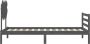 The Living Store Bedframe met hoofdbord massief hout grijs 100x200 cm Bedframe Bedframes Bed Eenpersoonsbed Slaapkamermeubel Houten Bedframe Houten Bed Bedbodem Massief Houten Bedframe Ledikant Bedframe Met Hoofdeinde - Thumbnail 5