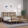 The Living Store Bedframe met hoofdbord hout honingbruin 160x200 cm Bedframe Bedframes Bed Tweepersoonsbed Slaapkamermeubel Houten Bedframe Houten Bed Bedbodem Massief Houten Bedframe Ledikant Bedframe Met Hoofdeinde - Thumbnail 5