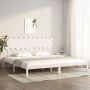 The Living Store Bedframe massief hout wit 200x200 cm Bedframe Bedframes Bed Bedbodem Ledikant Bed Frame Massief Houten Bedframe Slaapmeubel Tweepersoonsbed Bedden Bedbodems - Thumbnail 2