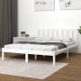 The Living Store Bedframe massief grenenhout wit 120x200 cm Bedframe Bedframes Bed Bedbodem Ledikant Bed Frame Massief Houten Bedframe Slaapmeubel Bedden Bedbodems Ledikanten - Thumbnail 3