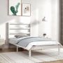 The Living Store Bedframe massief grenenhout wit 90x200 cm Bedframe Bedframes Bed Bedbodem Ledikant Bed Frame Massief Houten Bedframe Slaapmeubel Eenpersoonsbed Bedden Bedbodems - Thumbnail 3