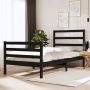 The Living Store Bedframe massief grenenhout zwart 75x190 cm 2FT6 Small Single Bedframe Bedframes Bed Bedbodem Ledikant Bed Frame Massief Houten Bedframe Slaapmeubel Bedden Bedbodems Ledikanten - Thumbnail 1