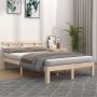 The Living Store Bedframe massief hout 140x200 cm Bedframe Bedframes Bed Bedbodem Ledikant Bed Frame Massief Houten Bedframe Slaapmeubel Tweepersoonsbed Bedden Bedbodems - Thumbnail 2