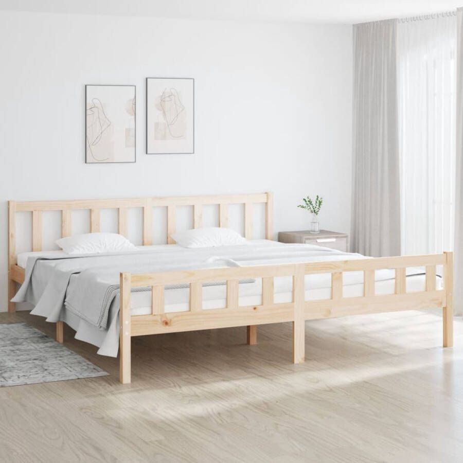 The Living Store Bedframe massief hout 160x200 cm Bedframe Bedframes Tweepersoonsbed Bed Bedombouw Dubbel Bed Frame Bed Frame Ledikant Houten Bedframe Tweepersoonsbedden