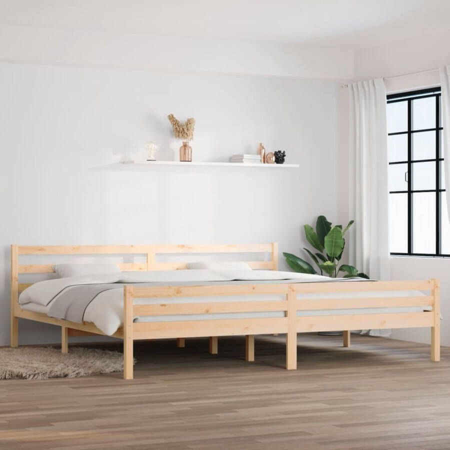 The Living Store Bedframe massief hout 180x200 cm 6FT Super King Bed