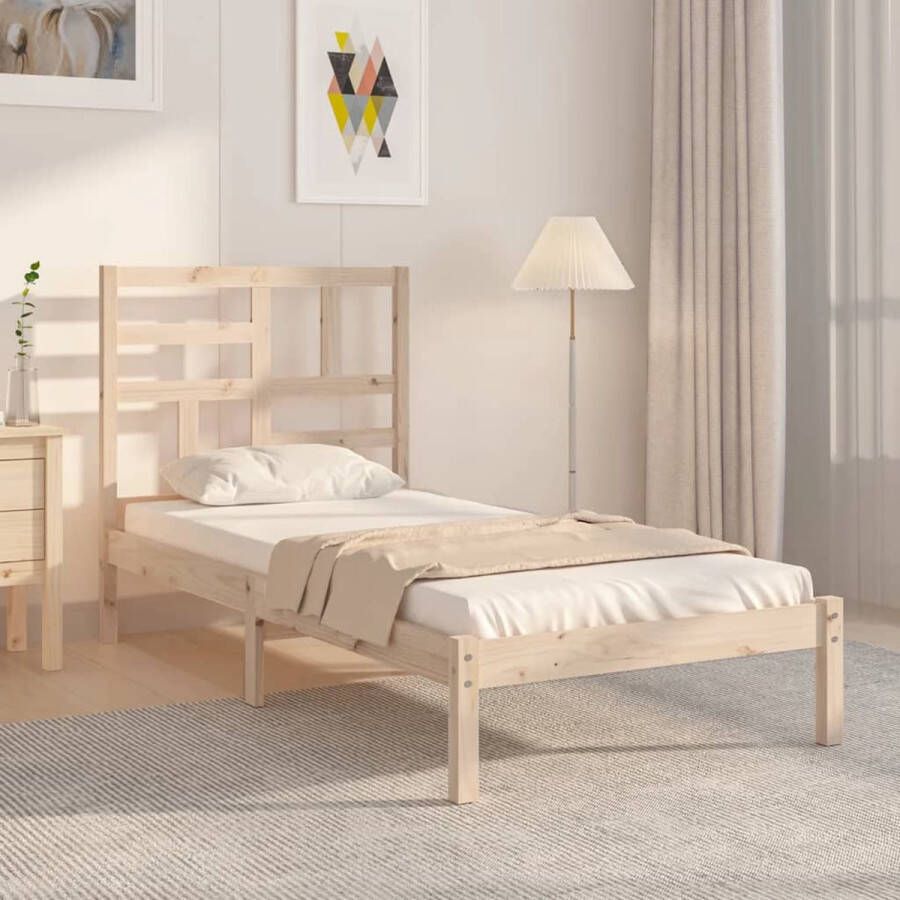 The Living Store Bedframe massief hout 90x200 cm Bed