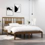 The Living Store Bedframe massief hout honingbruin 120x190 cm 4FT Small Double Bedframe Bedframes Tweepersoonsbed Bed Bedombouw Dubbel Bed Frame Bed Frame Ledikant Houten Bedframe Tweepersoonsbedden - Thumbnail 1