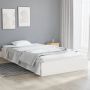 The Living Store Bedframe massief hout wit 90x200 cm Bed - Thumbnail 1