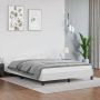 The Living Store Bedframe met hoofdbord kunstleer wit 140x190 cm Bedframe Met Hoofdbord Bedframes Met Hoofdborden Bedframe Bed Slaapmeubel Bedbodem Ledikant Eenpersoonsbed Slaapbed Bedframes Bedden - Thumbnail 1