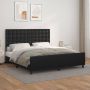 The Living Store Bedframe met hoofdbord kunstleer zwart 160x200 cm Bedframe Met Hoofdbord Bedframes Met Hoofdborden Bedframe Bed Slaapmeubel Bedbodem Ledikant Eenpersoonsbed Slaapbed Bedframes Bedden - Thumbnail 1